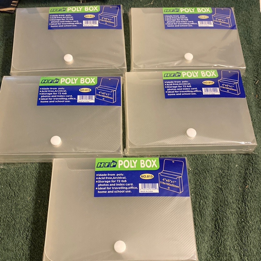 Vintage and NWT set of five sealed photo protector cases